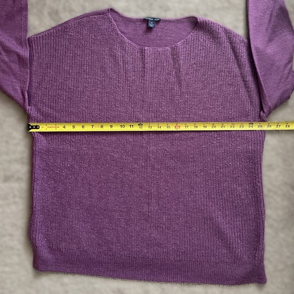 WESTBOUND WOMAN SWEATER Plus Size 2X Long Sleeve PURPLE - Picture 7 of 9